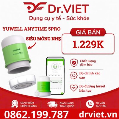 Máy đo đường huyết liên tục Yuwell Anytime 5Pro