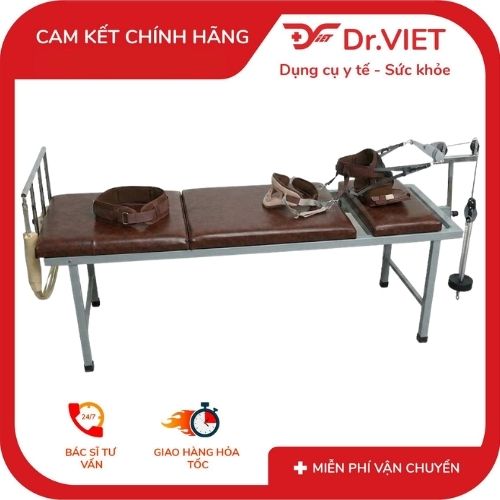 Giường kéo cột sống 3 khúc sắt sơn