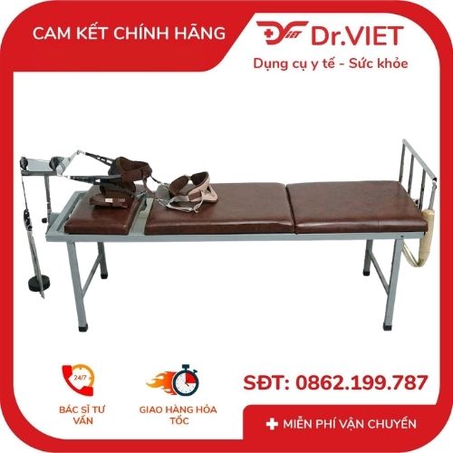 24 Giường kéo cột sống 3 khúc sắt sơn