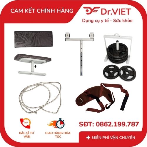 6 Giường kéo cột sống 2 khúc sắt sơn DVC10