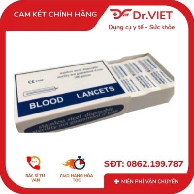 Kim Lancet chích mụn Lugmed 1 hộp 200 kim
