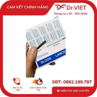 Kim Lancet chích mụn Lugmed 1 hộp 200 kim