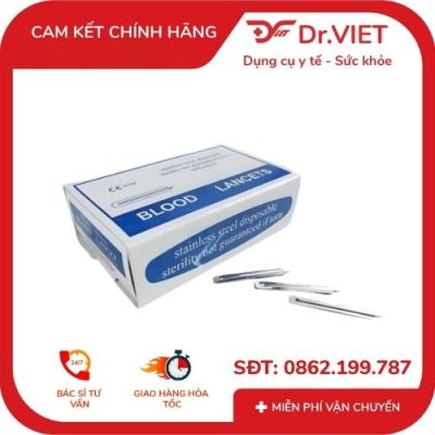 Kim Lancet chích mụn Lugmed 1 hộp 200 kim