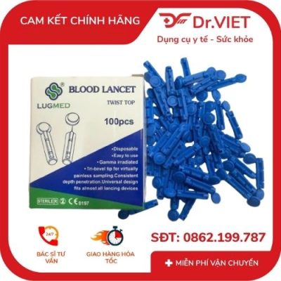 Kim Tròn LUGMED 30G – Kim Lấy Máu Đường Huyết 50 & 100 Kim
