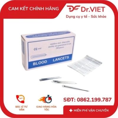 Kim Lancet chích mụn Lugmed 1 hộp 200 kim