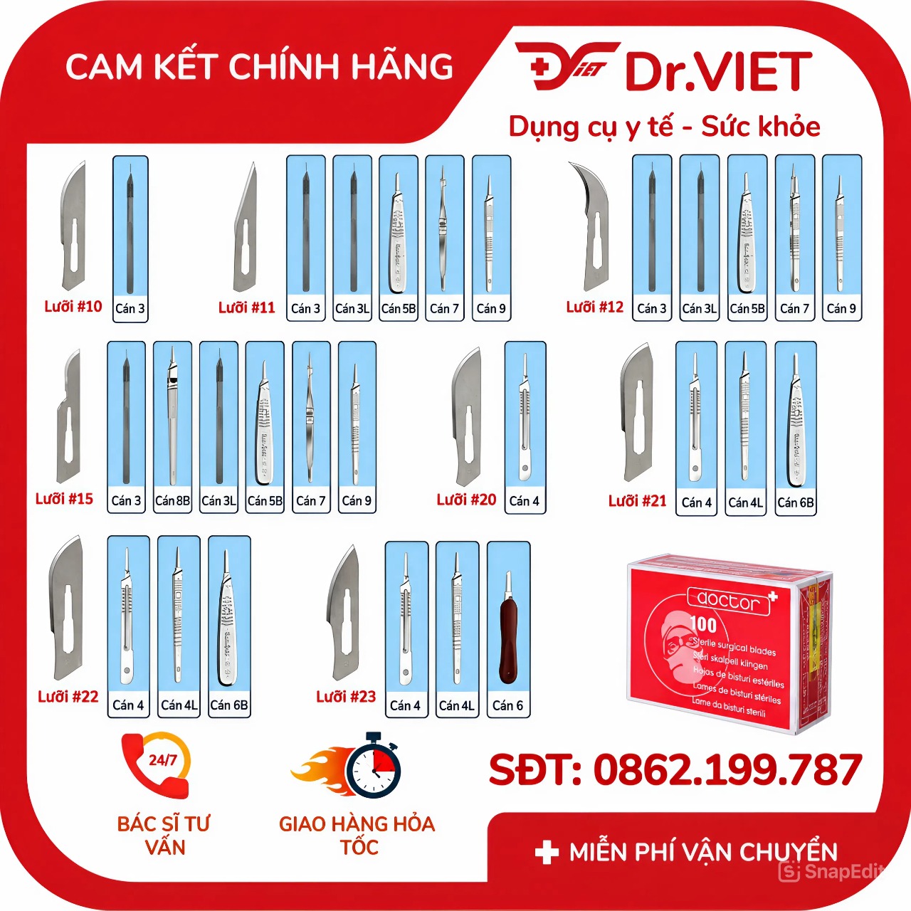 Dao mổ DOCTOR full size Dao mổ DOCTOR full size