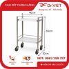 XE ĐẨY INOX DRVIET 30x40 2 TẦNG KHÔNG HỘC