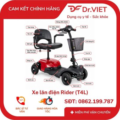 Xe lăn điện Rider (T4L) - hỗ trợ di chuyển
