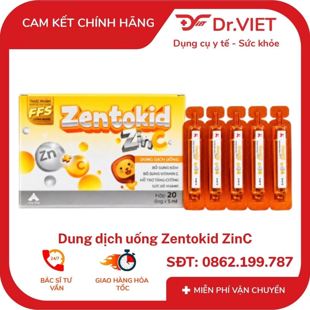 Dung dịch uống Zentokid ZinC Khung đỏ 1 Dung dịch uống Zentokid ZinC