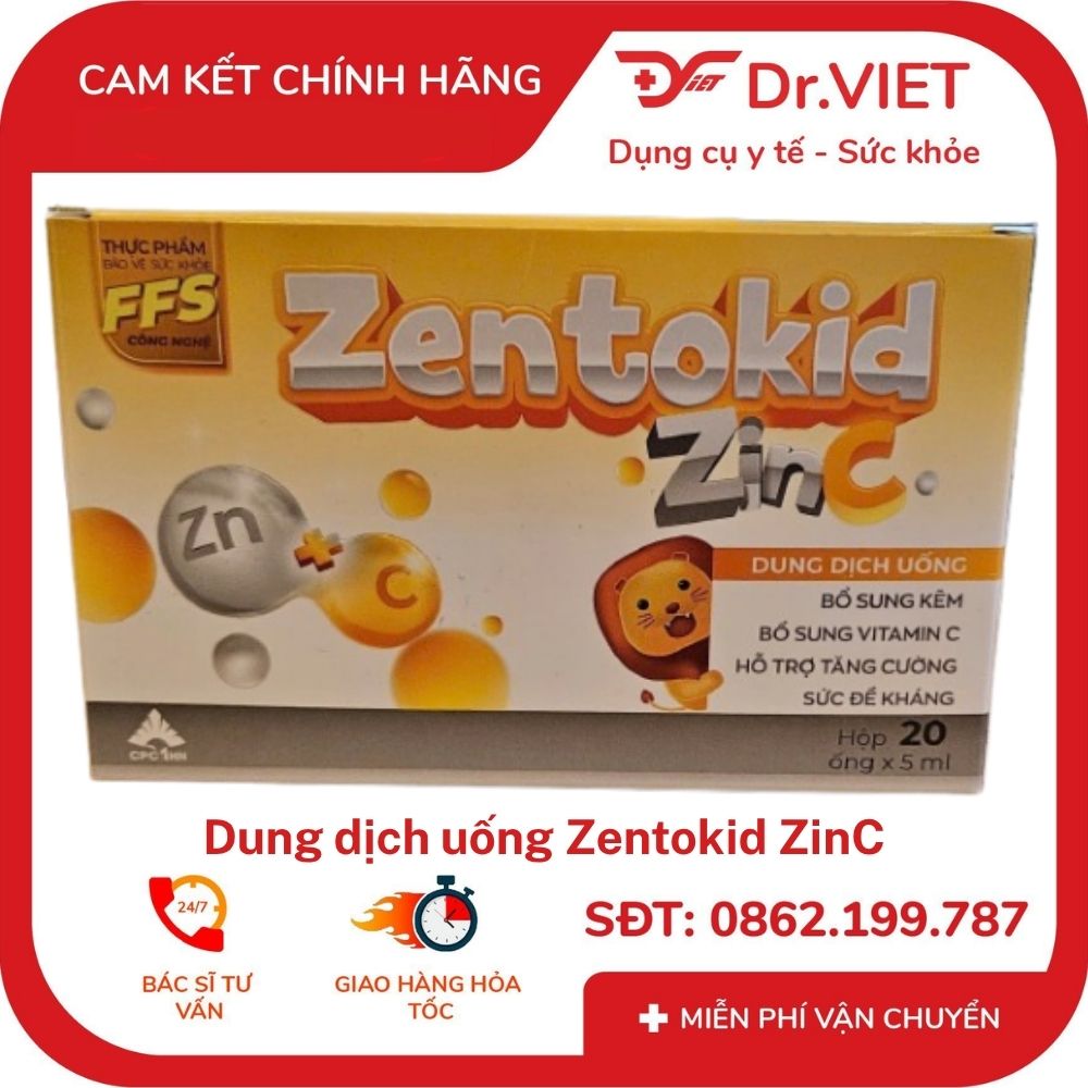 Dung dịch uống Zentokid ZinC Khung đỏ 3