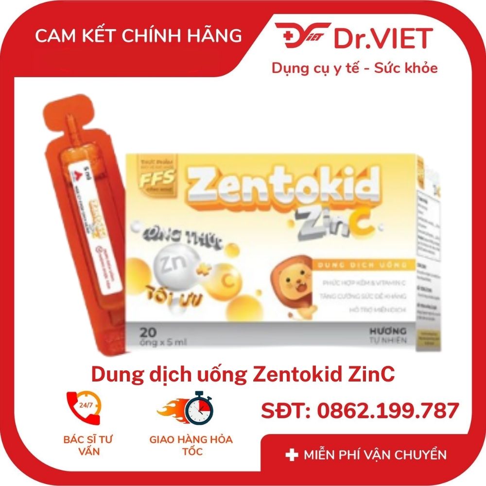 Dung dịch uống Zentokid ZinC Khung đỏ 5 Dung dịch uống Zentokid ZinC