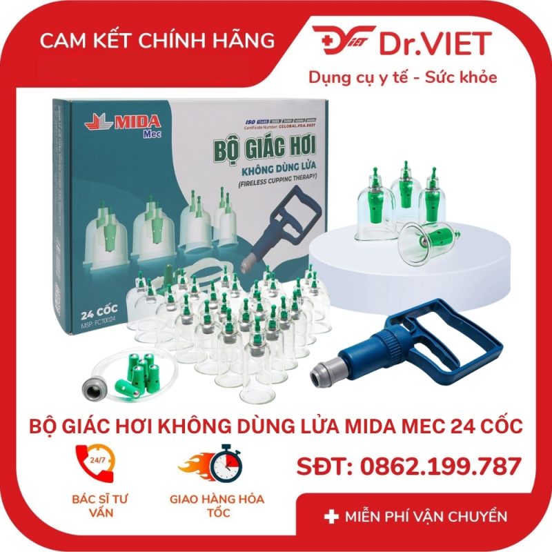Bộ giác hơi Mida Mec 24 cốc FCT0024
