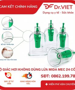 Cốc nhựa PET trong suốt của bộ giác hơi