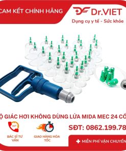 Hộp bộ giác hơi kèm súng hút và dây nối